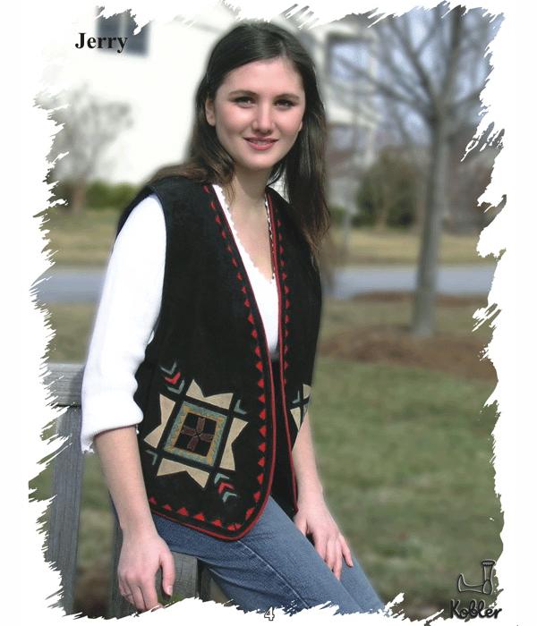 (image for) JERRY Split Suede Applique Vest